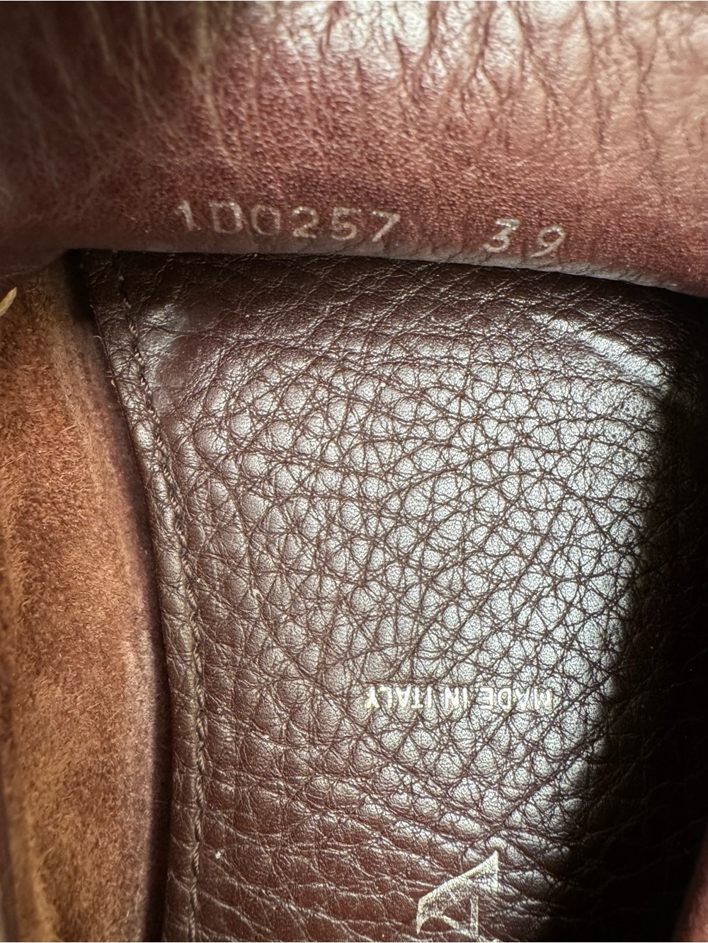 Prada Dark Brown Pebbled Leather Slip-On Loafers size 39 - Picture 7 of 9